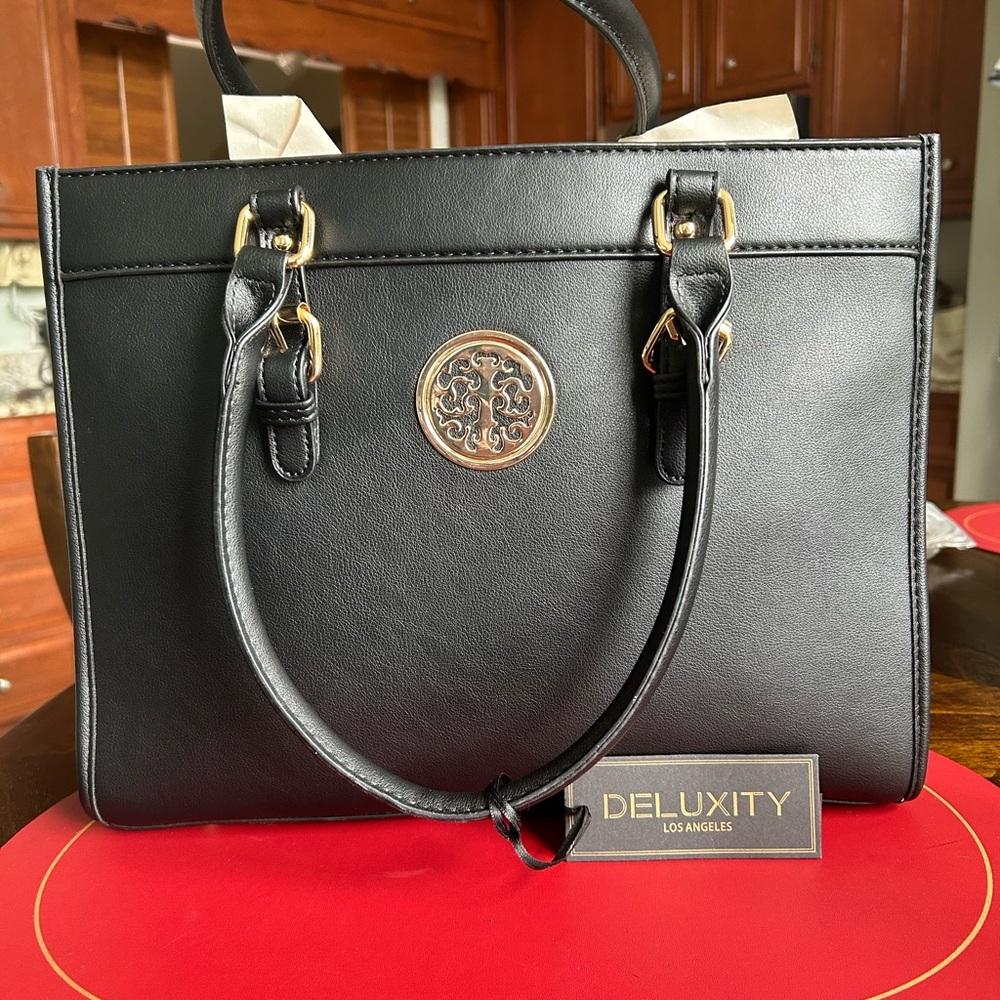 Black Tote with Gold Detailing NEW!